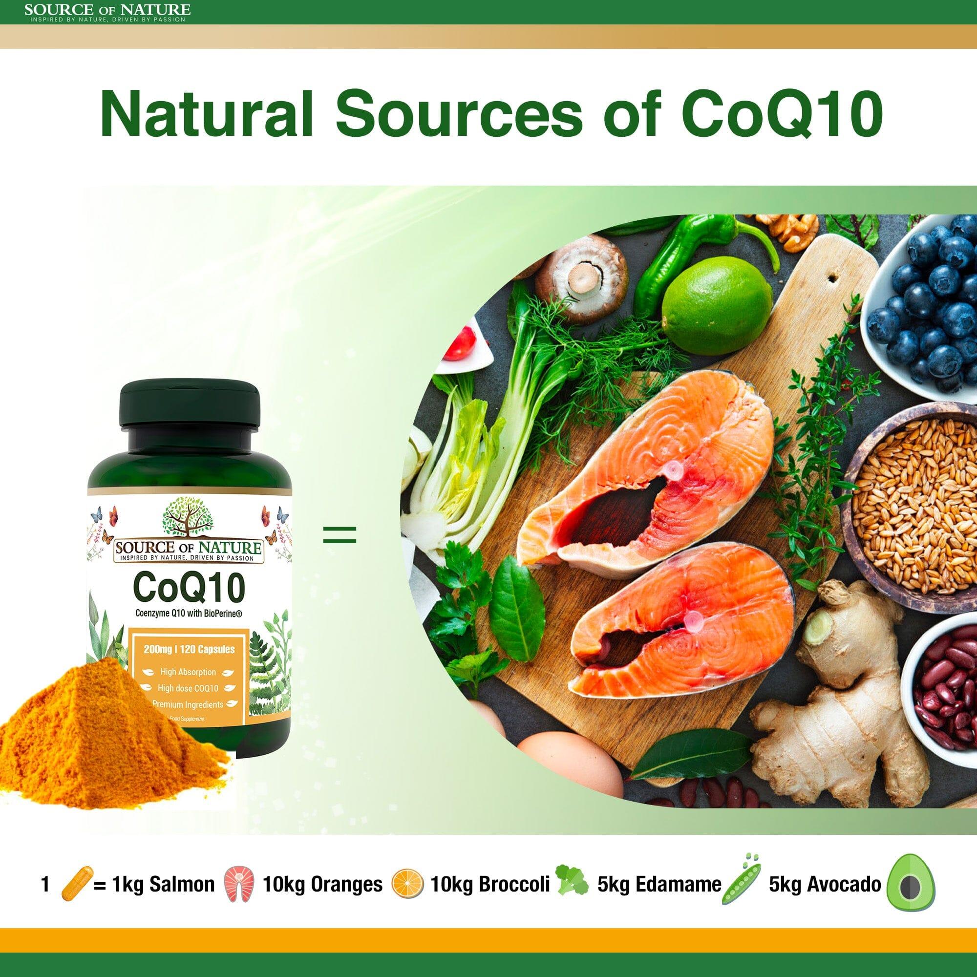 CoQ10 200mg | 120 Capsules | Approvisionnement de 4 mois - Source of Nature